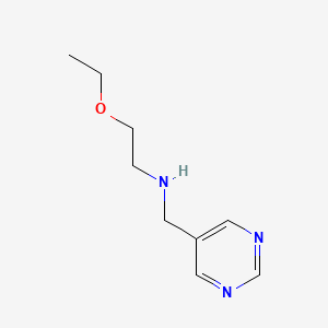 molecular formula C9H15N3O B13291482 (2-Ethoxyethyl)(pyrimidin-5-ylmethyl)amine 