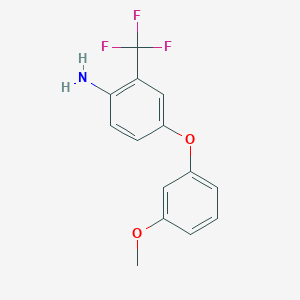 molecular formula C14H12F3NO2 B1329149 4-(3-Methoxyphenoxy)-2-(trifluoromethyl)aniline CAS No. 946784-63-0