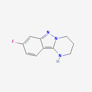 molecular formula C10H10FN3 B13291502 8-Fluoro-1H,2H,3H,4H-pyrimido[1,2-b]indazole 