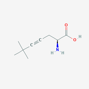 molecular formula C9H15NO2 B13291503 (2S)-2-amino-6,6-dimethylhept-4-ynoic acid 