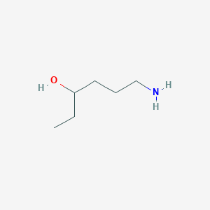 molecular formula C6H15NO B13291506 6-Aminohexan-3-ol CAS No. 171908-93-3