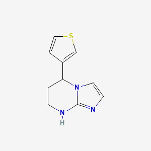 molecular formula C10H11N3S B13291525 5-(Thiophen-3-yl)-5H,6H,7H,8H-imidazo[1,2-a]pyrimidine 