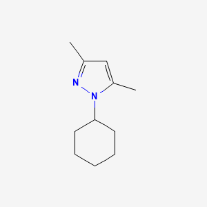 molecular formula C11H18N2 B13291527 1-cyclohexyl-3,5-dimethyl-1H-pyrazole 