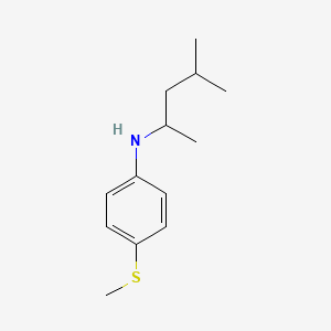 molecular formula C13H21NS B13291535 N-(4-Methylpentan-2-YL)-4-(methylsulfanyl)aniline 