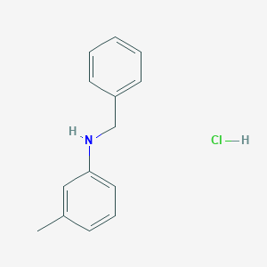 molecular formula C14H16ClN B13291536 N-benzyl-N-(3-methylphenyl)amine hydrochloride 