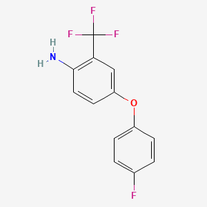 molecular formula C13H9F4NO B1329154 4-(4-Fluorophenoxy)-2-(trifluoromethyl)aniline CAS No. 946784-69-6