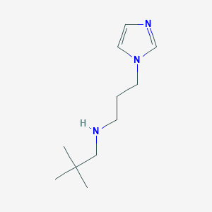 molecular formula C11H21N3 B13291566 (2,2-Dimethylpropyl)[3-(1H-imidazol-1-yl)propyl]amine 