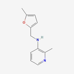molecular formula C12H14N2O B13291573 2-Methyl-N-[(5-methylfuran-2-yl)methyl]pyridin-3-amine 