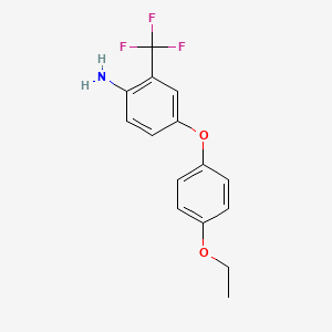 molecular formula C15H14F3NO2 B1329158 4-(4-Ethoxyphenoxy)-2-(trifluoromethyl)aniline CAS No. 946784-72-1