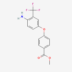 molecular formula C15H12F3NO3 B1329160 Methyl 4-[4-amino-3-(trifluoromethyl)phenoxy]-benzoate CAS No. 946741-43-1