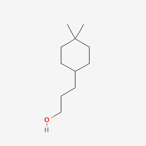 molecular formula C11H22O B13291611 3-(4,4-Dimethylcyclohexyl)propan-1-ol 