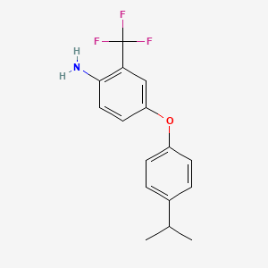 molecular formula C16H16F3NO B1329163 4-(4-Isopropylphenoxy)-2-(trifluoromethyl)aniline CAS No. 946784-75-4
