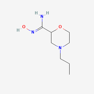 molecular formula C8H17N3O2 B13291630 N'-Hydroxy-4-propylmorpholine-2-carboximidamide 