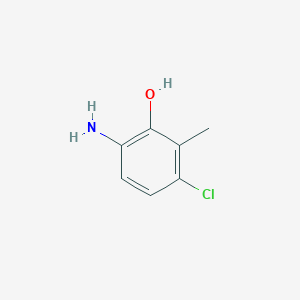 molecular formula C7H8ClNO B13291637 6-Amino-3-chloro-2-methylphenol 