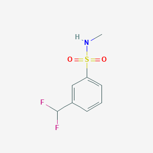 molecular formula C8H9F2NO2S B13291648 3-(Difluoromethyl)-N-methylbenzene-1-sulfonamide 