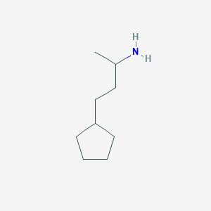 molecular formula C9H19N B13291652 4-Cyclopentylbutan-2-amine 