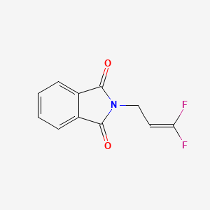 molecular formula C11H7F2NO2 B13291655 2-(3,3-Difluoroprop-2-en-1-yl)-2,3-dihydro-1H-isoindole-1,3-dione 