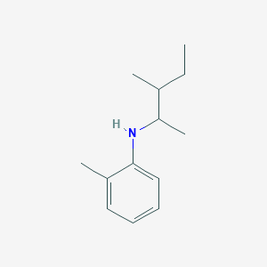 molecular formula C13H21N B13291675 2-methyl-N-(3-methylpentan-2-yl)aniline 