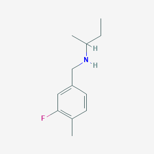 molecular formula C12H18FN B13291681 (Butan-2-yl)[(3-fluoro-4-methylphenyl)methyl]amine 