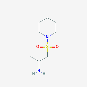 molecular formula C8H18N2O2S B13291694 1-(Piperidine-1-sulfonyl)propan-2-amine 