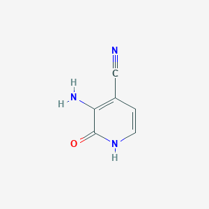 molecular formula C6H5N3O B13291710 3-Amino-2-hydroxypyridine-4-carbonitrile 