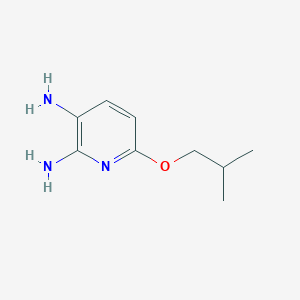 molecular formula C9H15N3O B13291715 6-(2-Methylpropoxy)pyridine-2,3-diamine 