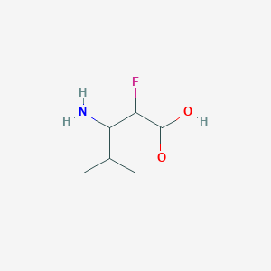 molecular formula C6H12FNO2 B13291720 3-Amino-2-fluoro-4-methylpentanoic acid 