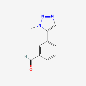 molecular formula C10H9N3O B13291737 3-(1-Methyl-1H-1,2,3-triazol-5-yl)benzaldehyde 