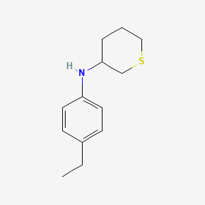 molecular formula C13H19NS B13291752 N-(4-ethylphenyl)thian-3-amine 