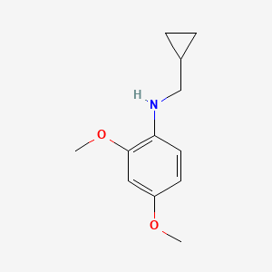 molecular formula C12H17NO2 B13291793 N-(cyclopropylmethyl)-2,4-dimethoxyaniline 