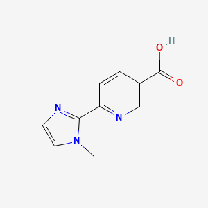 molecular formula C10H9N3O2 B13291802 6-(1-Methyl-1H-imidazol-2-YL)pyridine-3-carboxylic acid 