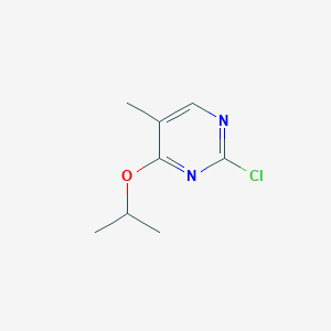 molecular formula C8H11ClN2O B13291822 2-Chloro-5-methyl-4-(propan-2-yloxy)pyrimidine 