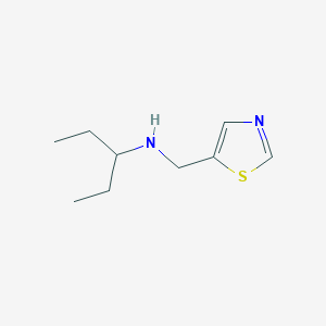 molecular formula C9H16N2S B13291828 (Pentan-3-yl)(1,3-thiazol-5-ylmethyl)amine 