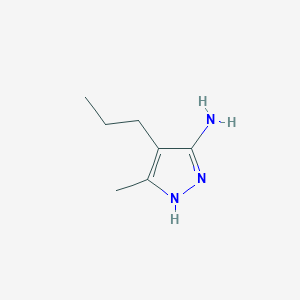 molecular formula C7H13N3 B13291840 3-methyl-4-propyl-1H-pyrazol-5-amine 