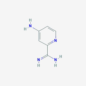 molecular formula C6H8N4 B13291847 4-Aminopyridine-2-carboximidamide 