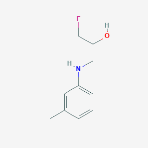 molecular formula C10H14FNO B13291859 1-Fluoro-3-[(3-methylphenyl)amino]propan-2-ol 