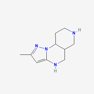 molecular formula C10H16N4 B13291861 4-Methyl-2,3,7,11-tetraazatricyclo[7.4.0.0,2,6]trideca-3,5-diene 