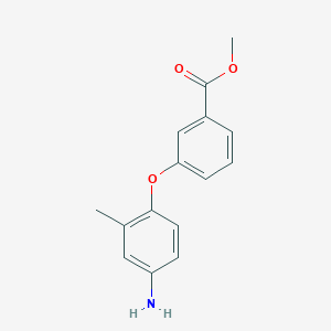 molecular formula C15H15NO3 B1329191 Methyl 3-(4-amino-2-methylphenoxy)benzoate CAS No. 946785-17-7