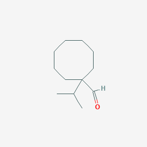 molecular formula C12H22O B13292007 1-(Propan-2-yl)cyclooctane-1-carbaldehyde 