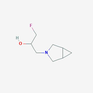 molecular formula C8H14FNO B13292013 1-{3-Azabicyclo[3.1.0]hexan-3-yl}-3-fluoropropan-2-ol 