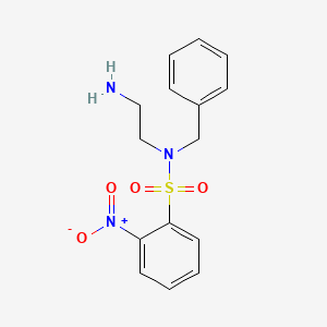 molecular formula C15H17N3O4S B13292051 N-(2-Aminoethyl)-N-benzyl-2-nitrobenzene-1-sulfonamide 