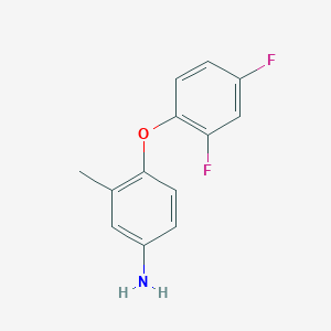 molecular formula C13H11F2NO B1329207 4-(2,4-二氟苯氧)-3-甲基苯胺 CAS No. 946785-41-7
