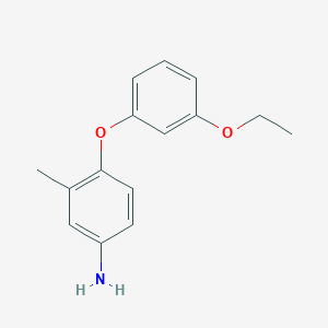 molecular formula C15H17NO2 B1329208 4-(3-Ethoxyphenoxy)-3-methylaniline CAS No. 946698-89-1