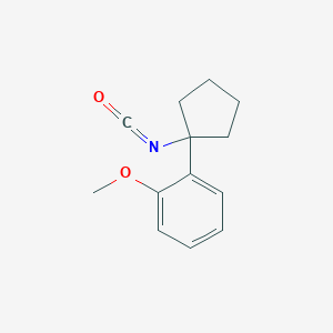 molecular formula C13H15NO2 B13292081 1-(1-Isocyanatocyclopentyl)-2-methoxybenzene 