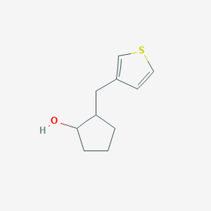 molecular formula C10H14OS B13292131 2-(Thiophen-3-ylmethyl)cyclopentan-1-ol 