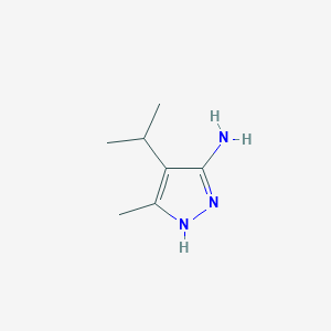 molecular formula C7H13N3 B13292135 4-Isopropyl-5-methyl-1H-pyrazol-3-amine CAS No. 116570-83-3