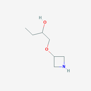 molecular formula C7H15NO2 B13292154 1-(Azetidin-3-yloxy)butan-2-ol 