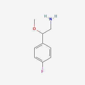 molecular formula C9H12FNO B13292166 2-(4-Fluorophenyl)-2-methoxyethan-1-amine 