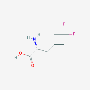 molecular formula C7H11F2NO2 B13292196 (2R)-2-Amino-3-(3,3-difluorocyclobutyl)propanoic acid 
