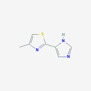 molecular formula C7H7N3S B13292208 2-(1H-Imidazol-4-yl)-4-methyl-1,3-thiazole 